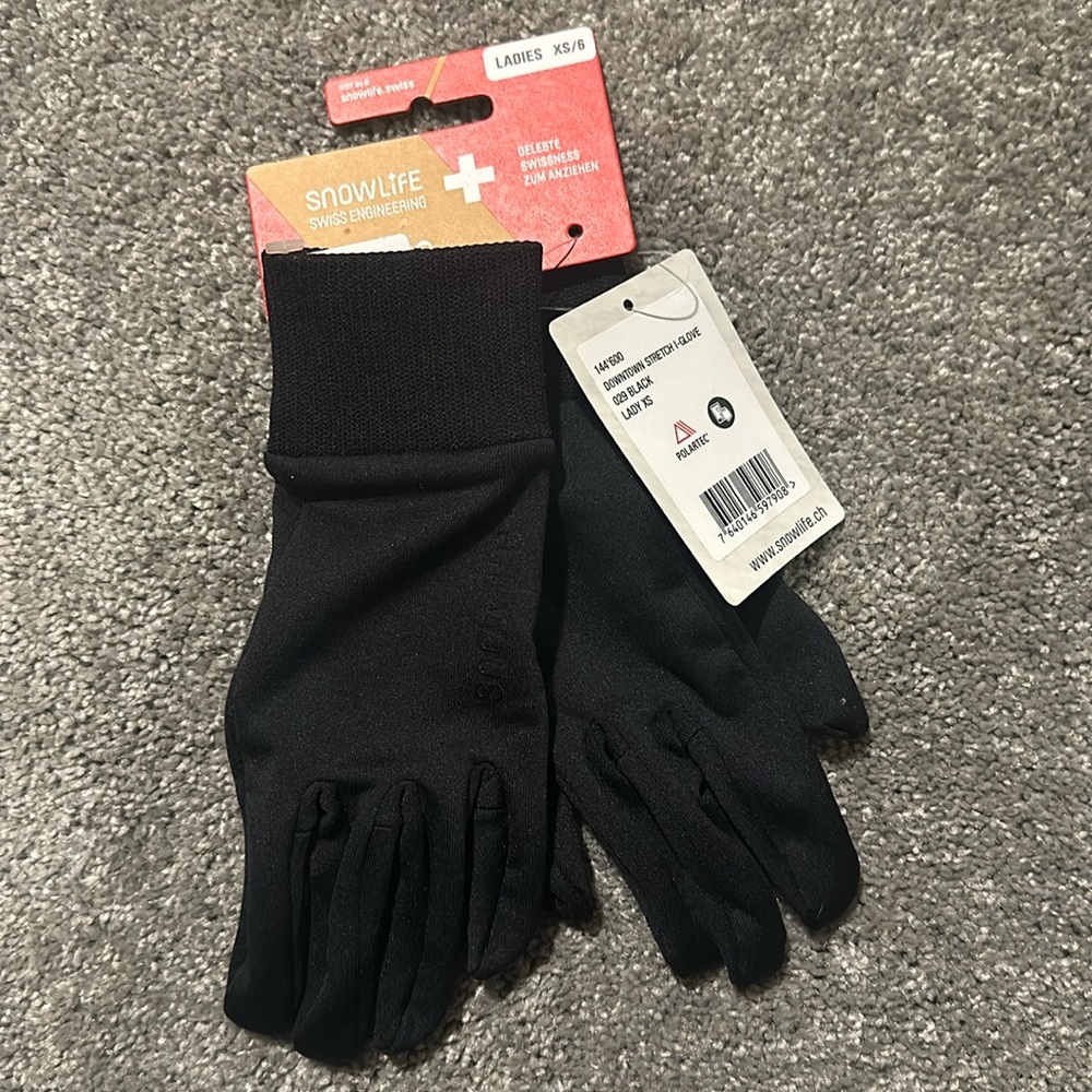 Snowlife Downtown Stretch Gloves Black Lady XS